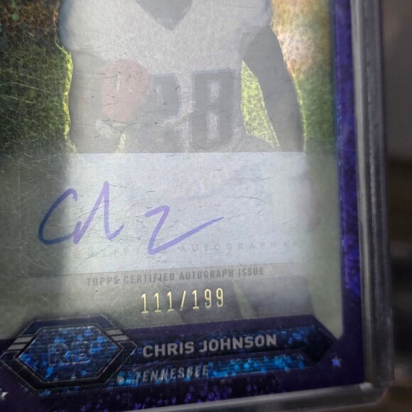 Chris Johnson Topps Chrome Certified Autograph Variation 111/199 Tennessee Titan - Picture 5 of 10